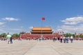 Visitors on a sunny Tiananmen Square, Beijing, China